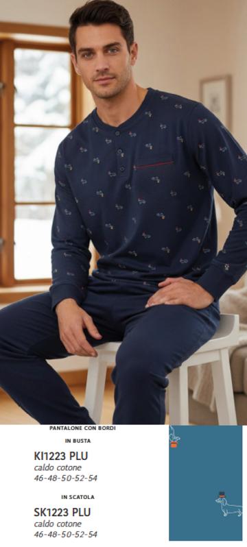 KAREKI1223PLU- ki 1223 plu pigiama uomo interlock - Fratelli Parenti